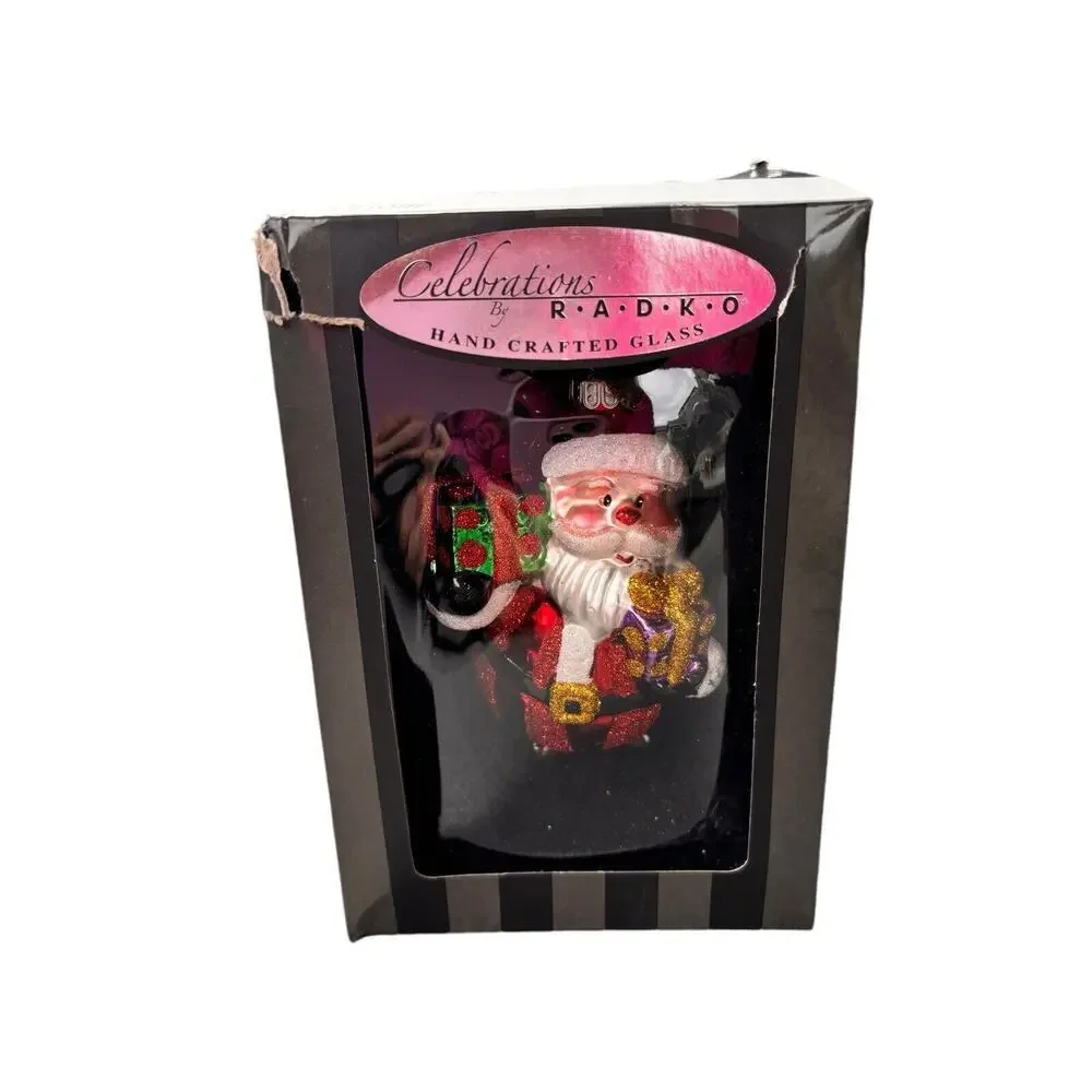 New Christopher Radko Celebrations Santa Gifts Christmas Ornament 2015